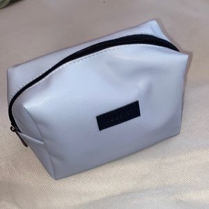 Blue and black make up bag